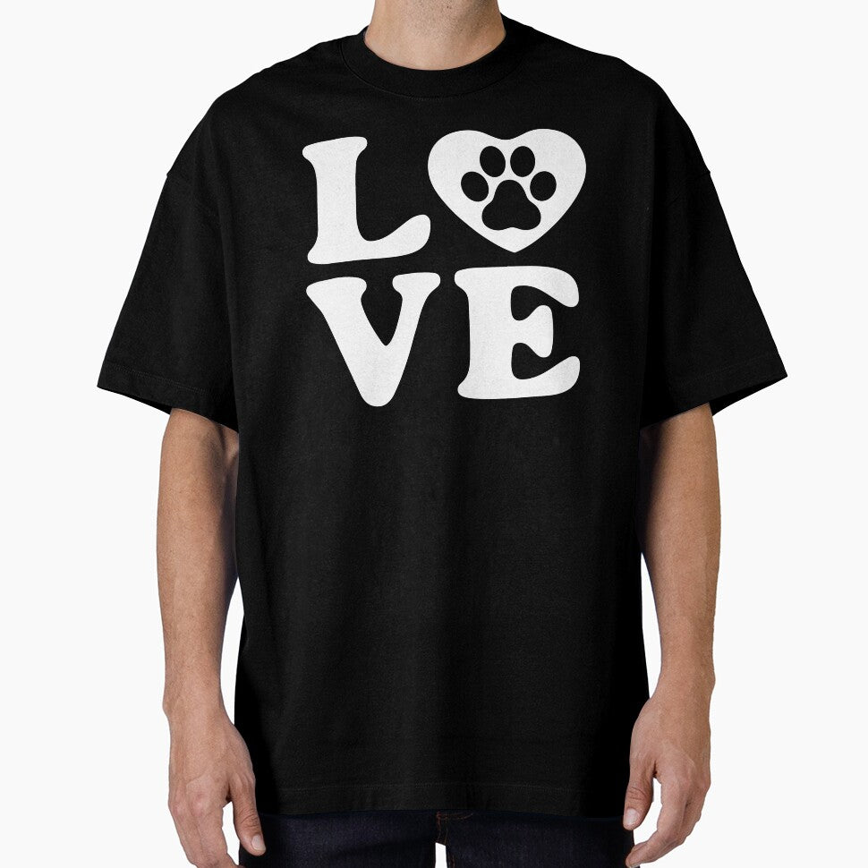 Retro Classic Dog Paw Heart Love by blueveins