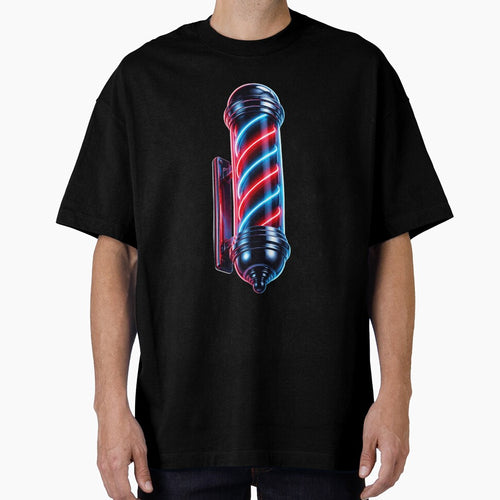 3D Neon Barber Pole Cyberpunk Barbershop Design by Barber MD Culture