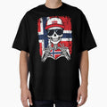 Norwegian Pride Skeleton Art - Norway Football & Viking Spirit Tee by Colorful Designs Unisex , , , Long Sleeve Tee