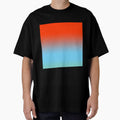 Modern Tones Ombre/Orange Red and Sky Blue by ozcushions