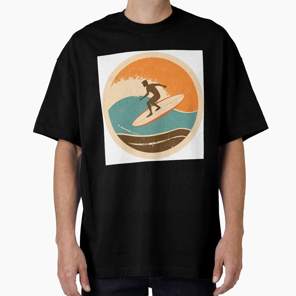 Vintage Surfing Scene by MonishArt
