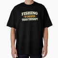 Fishing Is Cheaper Than Therapy – Funny Fishing Quote by SVALANART