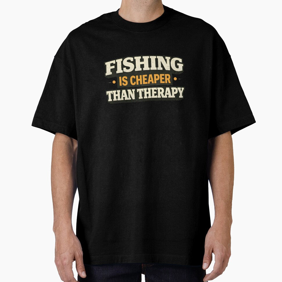 Fishing Is Cheaper Than Therapy – Funny Fishing Quote by SVALANART