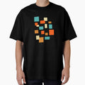 Colorful Geometric Squares Lines Mid Century Modern Retro by Orchard Berry