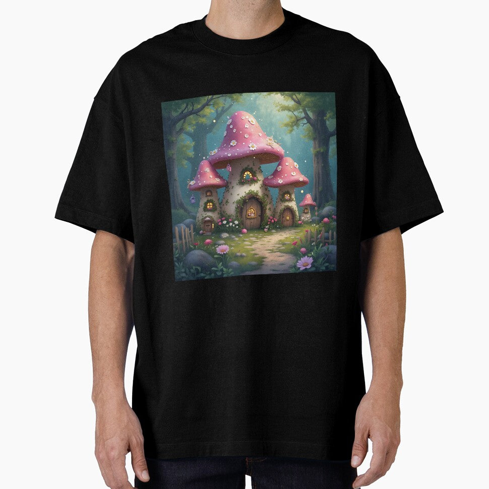 Cottagecore Mushroom Village Sticker by StellarHues
