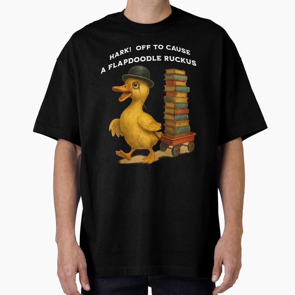 Duck Bowler Hat Shirt Fancy Speaking Animal Flapdoodle Ruckus Tee by rvanderveken