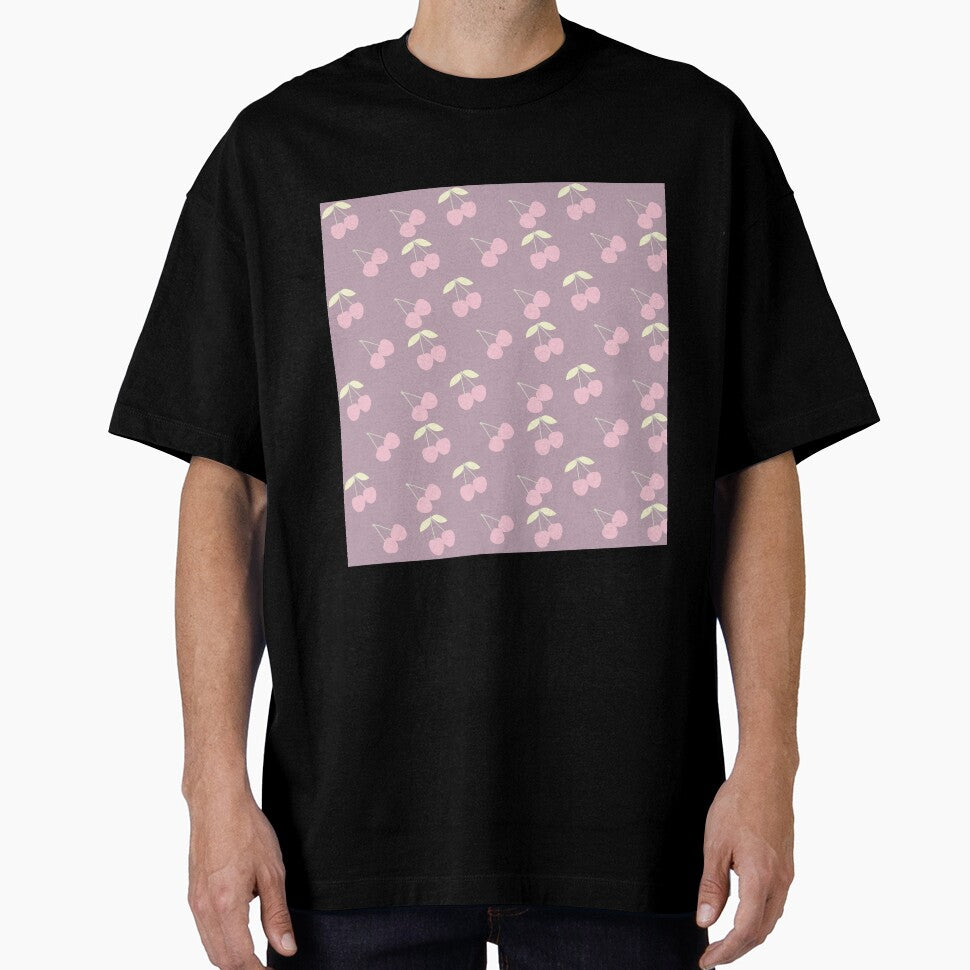 Retro Cherry Pattern _ Light Elegant Mauve by Mimi Huang