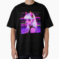 Cute Digital Neon Anime Girl by bubblegoth