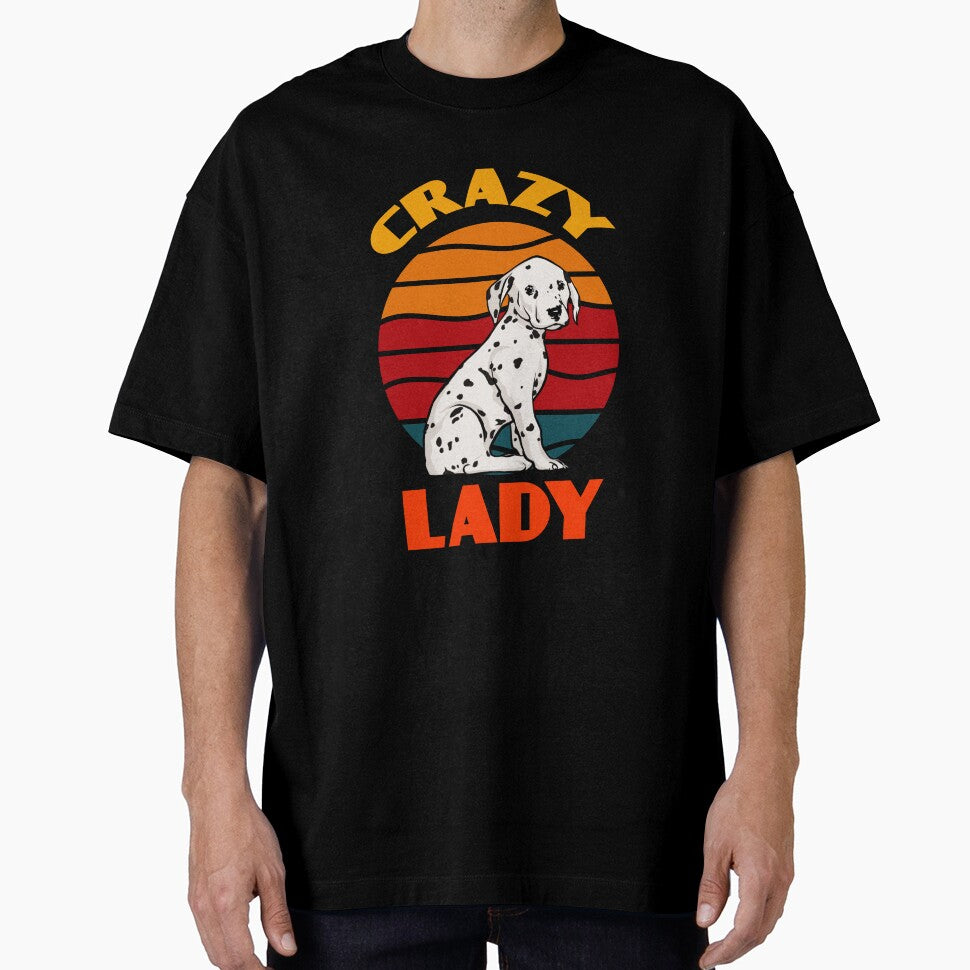 Crazy Dalmatian Lady Mother's Day Dog Lover Cute Sunser Retro Funny by Meteor77