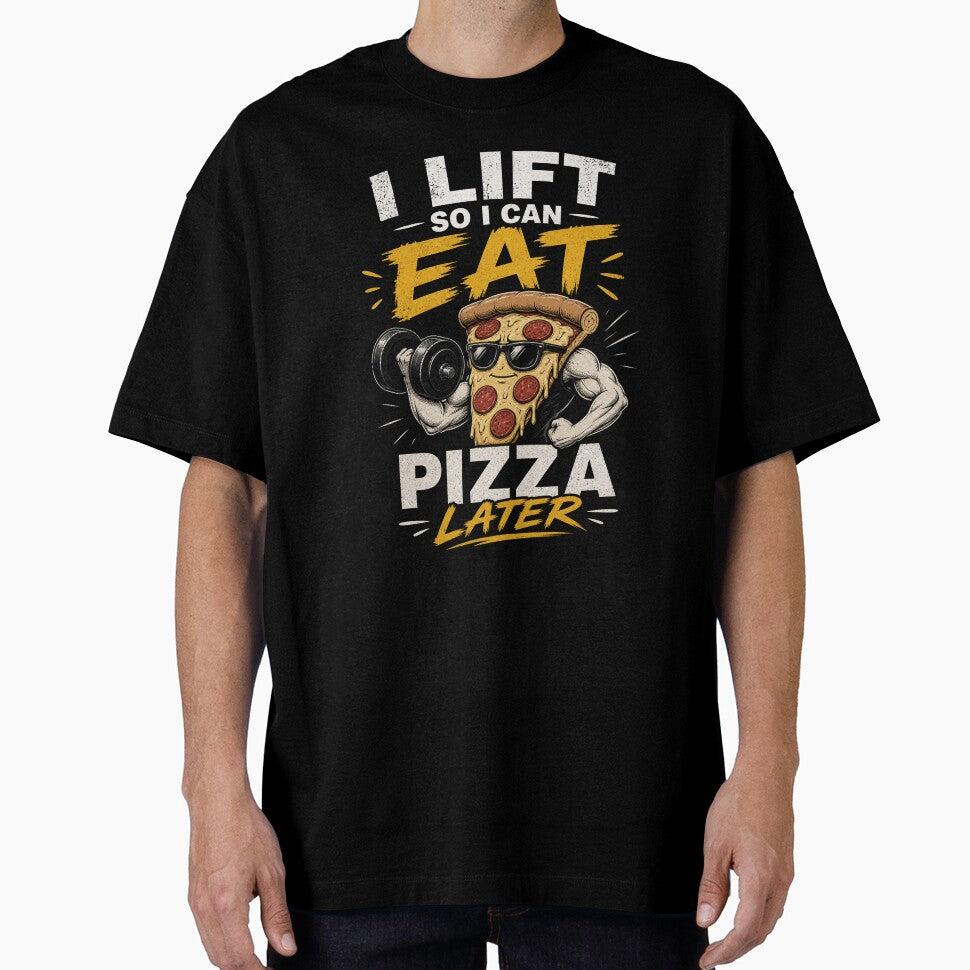 I Lift So I Can Eat Pizza Funny Gym Workout Design by Drip5