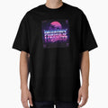 Vaporwave Paradise Lost Neon Retro Aesthetic 80s Synthwave Sunset Chrome Text Design by Sanika arts