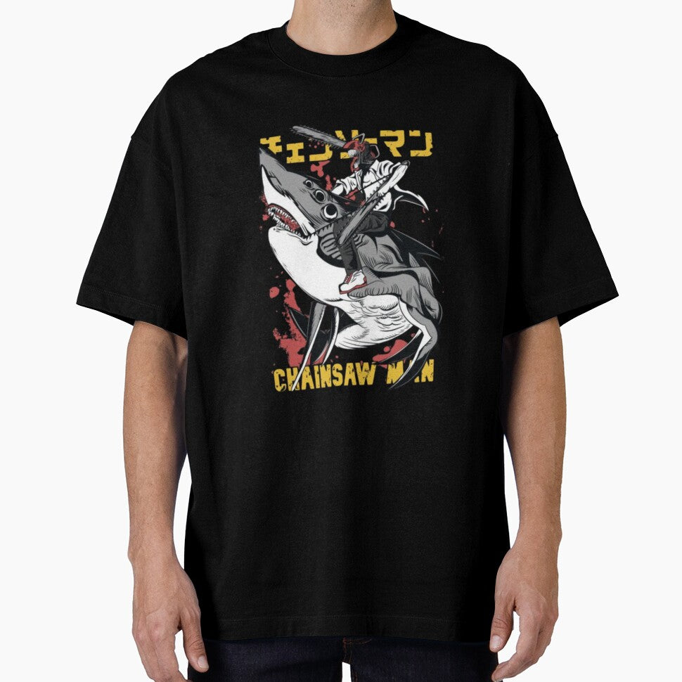 Chainsaw Devil Hybrid Battle Vintage Anime Design by CosmicFna