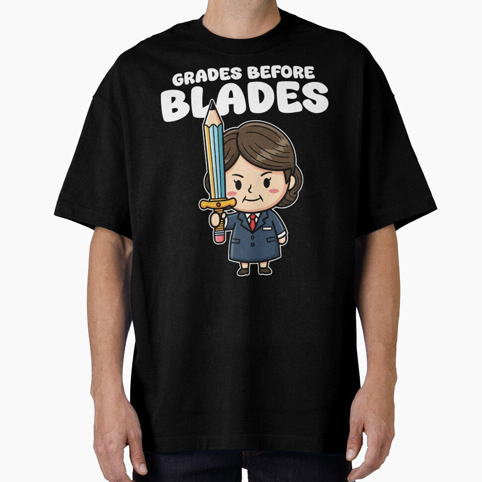GRADES BEFORE BLADES - TEACHER GIFT by KEF Custom