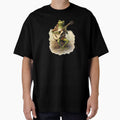 Frog playing guitar on the bank by Remek-Design
