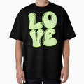 Love You Bold Typography - Neon Green by SaltedBeachPaperie