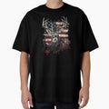 Buck White Tail Deer Hunting Hunter Distressed American Flag by taaddison50