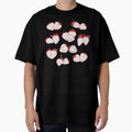 White and Red Hand-Drawn Strawberry Duo Pattern Art by ArtfulWeave