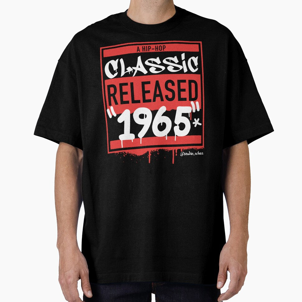 Black 1965 Hip Hop born year artwork for all old school Hip Hop lovers. by studioochee03