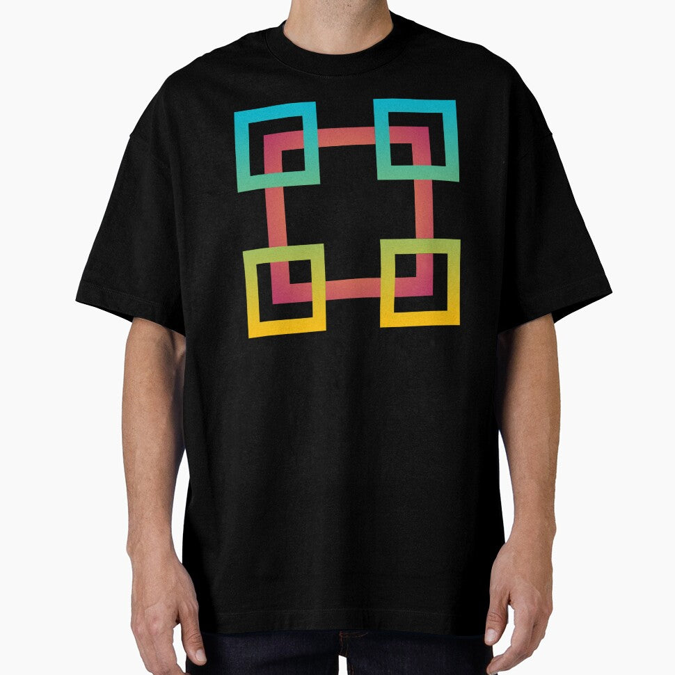 Colorful Geometric Square Pattern Art by imranatoz