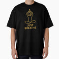 Just Breathe – Golden Meditating Pose Minimal Zen by Kalpa
