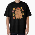 Capybara with Cap and Flowers by FunnySignalStudio