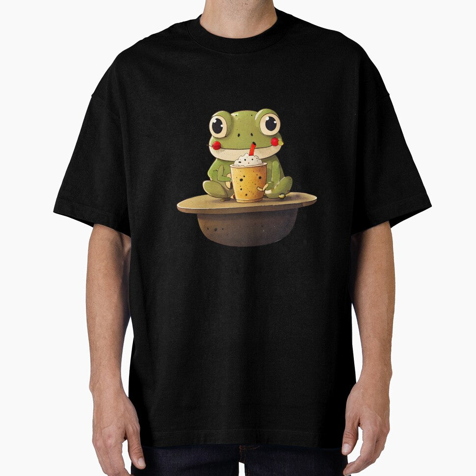 Cute Frog Drinking Bubble Tea by arbaouigfx