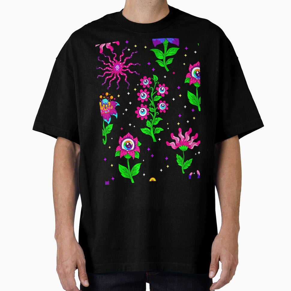 surreal eyes floral fantasy flowers whimsical by Gossip Rag