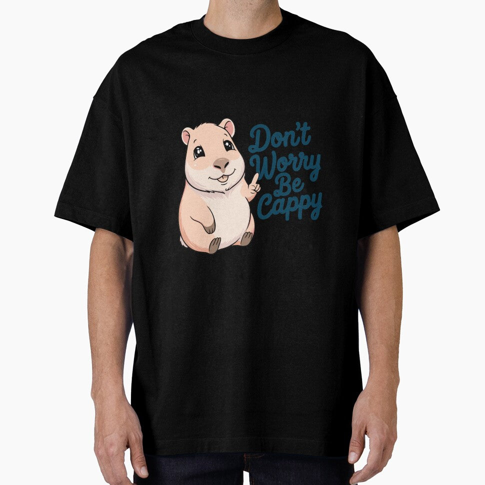 Cartoon Capybara Don't Worry Be Cappy by MaateoDesign