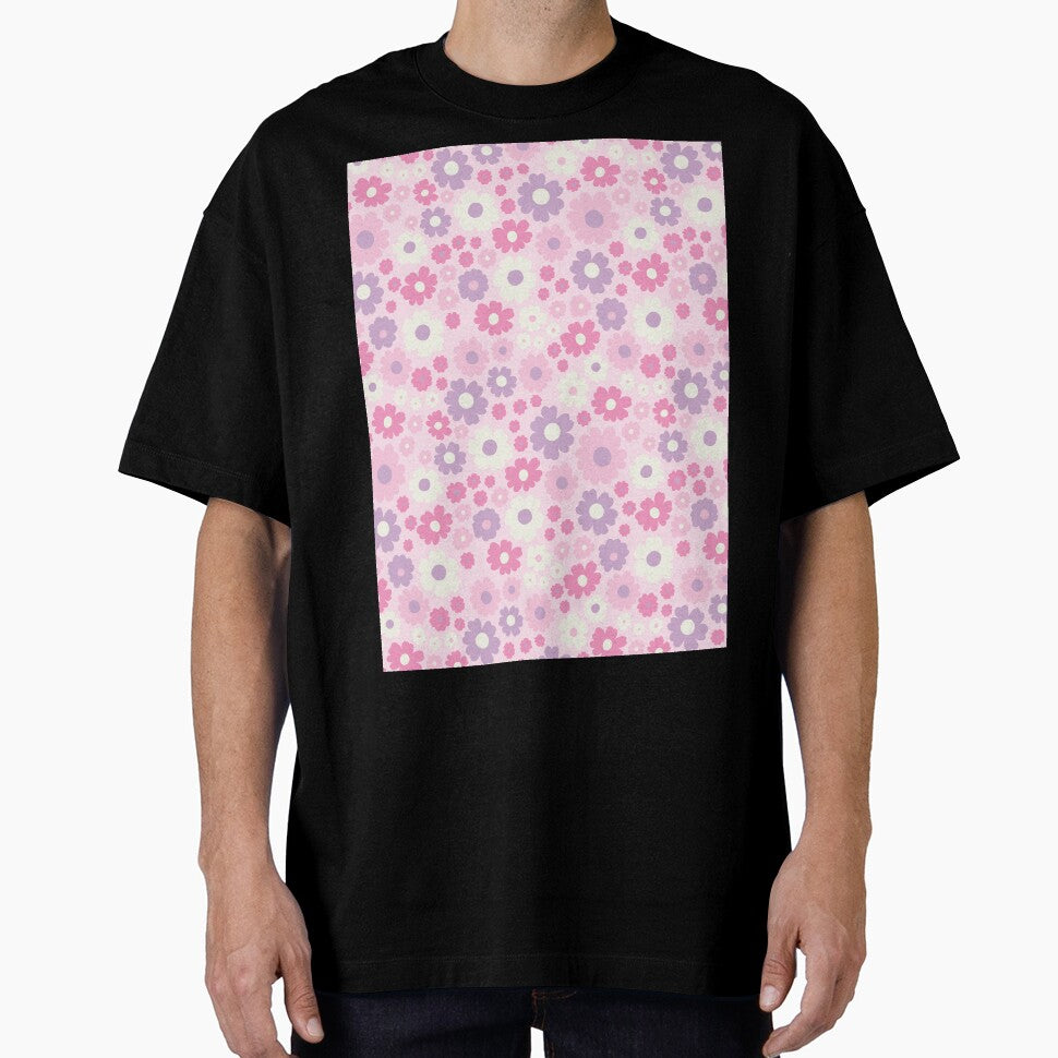 GROOVY RETRO FLOWER POWER GIRLY 70S AND 60S STYLE PASTEL PINK by blomastudios