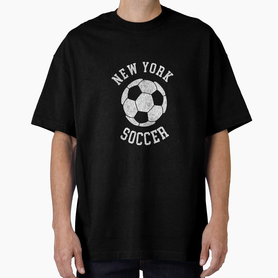 New York Soccer Retro Distressed 90's Vintage by MollyLYork Unisex , , , Long Sleeve Tee