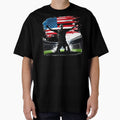 USA Soccer Player Goal Celebration — American Flag Football Fan by icemanphotos Unisex , , , Long Sleeve Tee