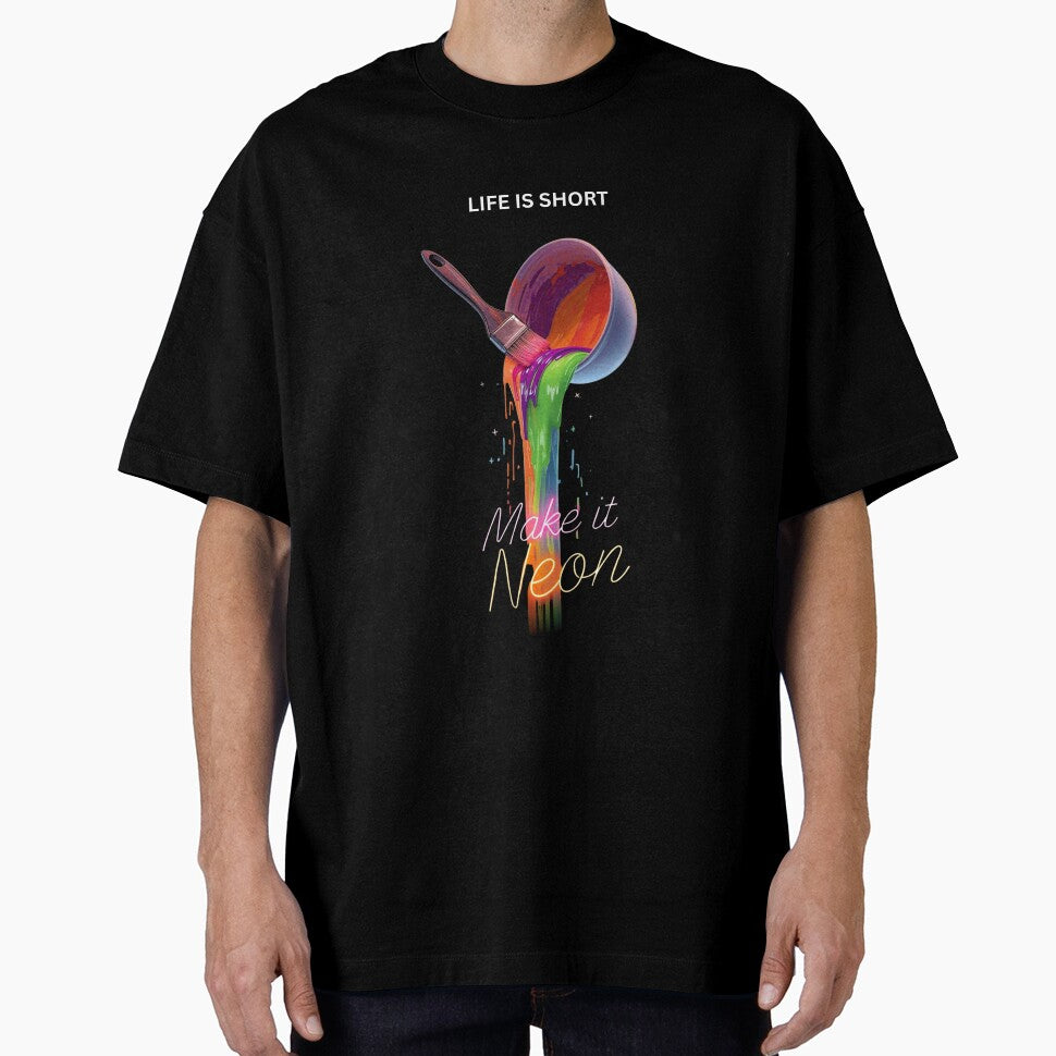 Life is Short Make it Neon Hair Stylist by AuntKikiShirts