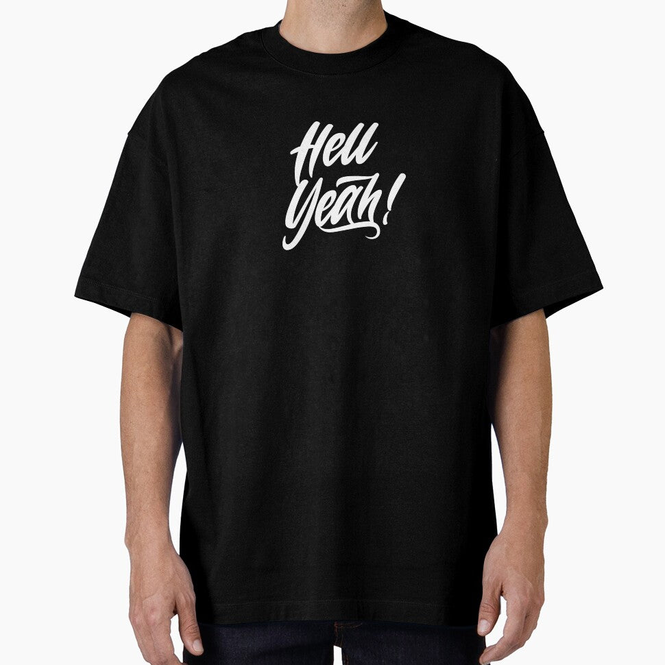 Hell Yeah! Bold white typography design by Pearl67