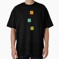 Turquise Green and Orange Squares and Lines by Orchard Berry