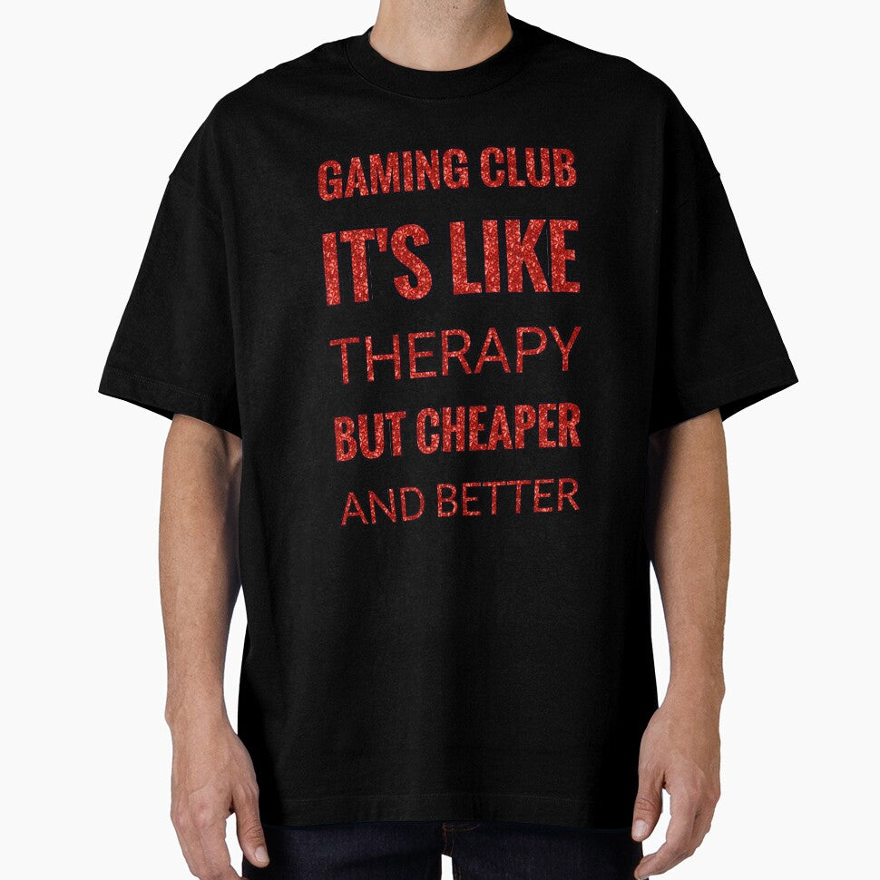 Gaming Club It'S Like Therapy But Cheaper And Better Red Rhinestone by TheIconSmith