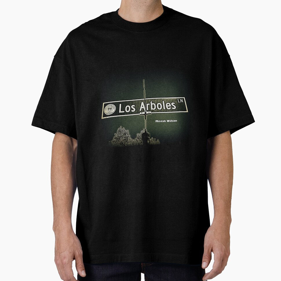 Los Arboles Lane, San Marino, CA by Mistah Wilson by The Street Sign Store Unisex , , , Long Sleeve Tee