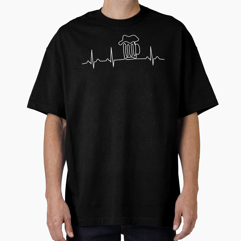 Beer Heartbeat - Funny Beer Lover Gift by clickbongski