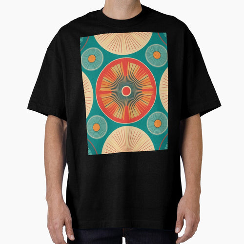 A retro-inspired medallion pattern design with bold, graphic medallions and vintage colors. by HEMRO