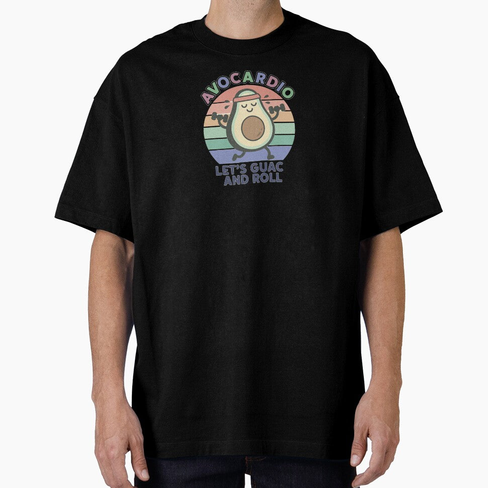Funny Avocado Gym T-Shirt – Avocardio Guac and Roll by ForestPainter