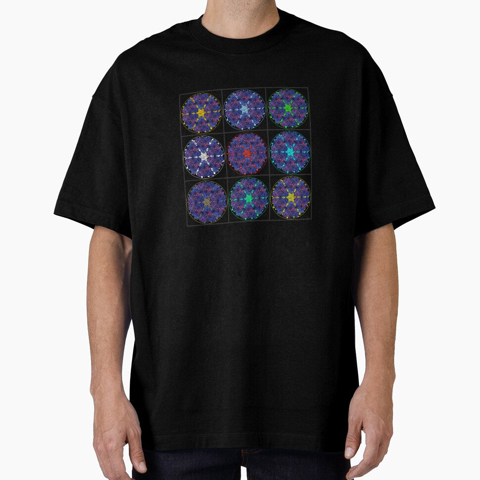 Dark Red Blue Sky Cube Mandala Star & CircleVisions Wall Of Fame by createVisions