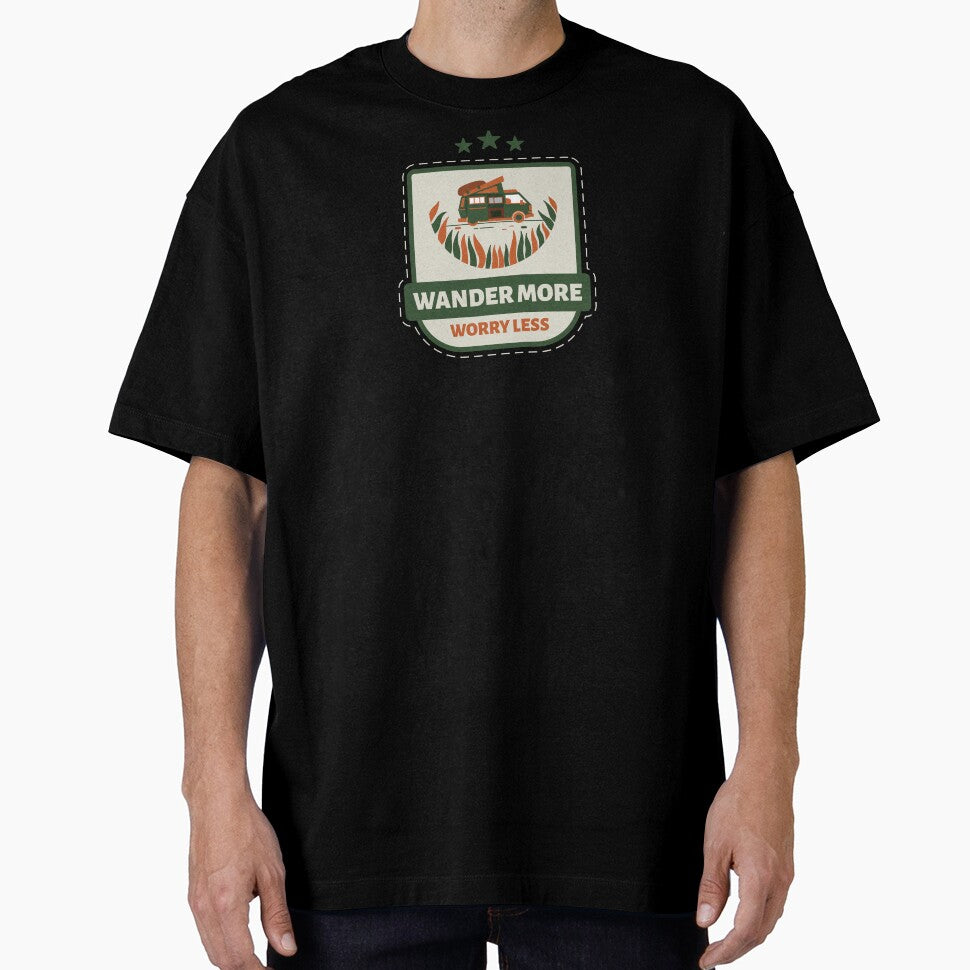 Wander More Worry Less Van Life Camping T-shirt by TwistedPrinter