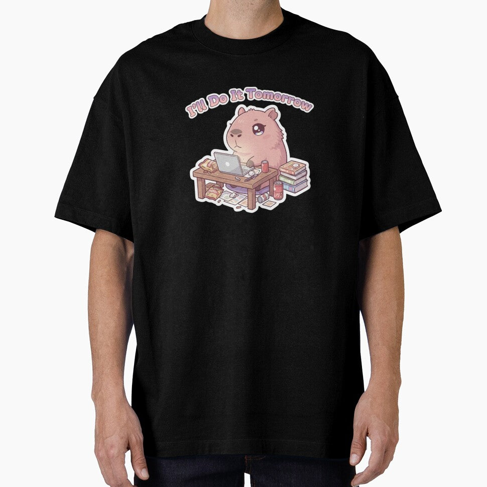 Capybara Procrastinating on Laptop – Funny Kawaii Animal by FRADEX STORE