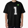 Number 1 Brazil Futbol Football Brazilian soccer Flag Jersey by RoyesButler Unisex , , , Long Sleeve Tee
