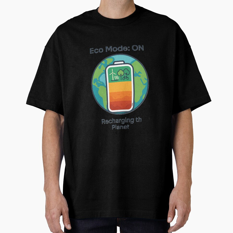 Eco Mode ON – Earth Battery Recharging (Eco-Friendly Design) by Serge-Design