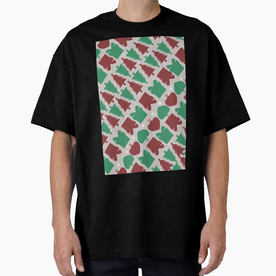 Red & Green Christmas Trees and Gift Boxes Pattern. by HopeAndHustle