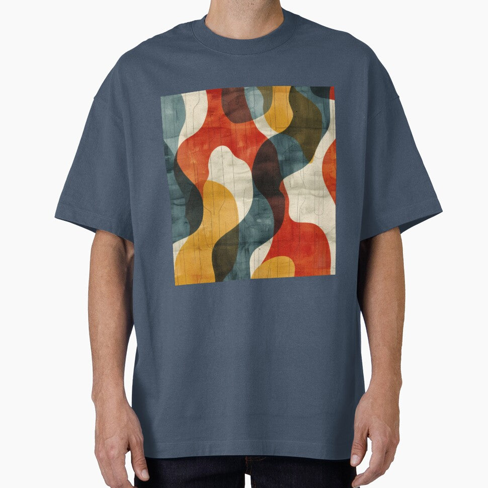 Mid Century Modern Wall Art | Organic Abstract Shapes | Earthy Minimalist Geometric Poster by GrinGalore