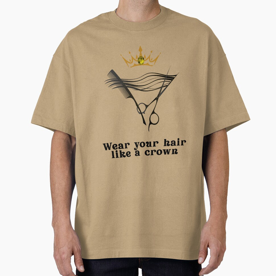 WearYour Hair Like A Cron - Elegant Scissors and Crown Art by AhmadAnnaPrints