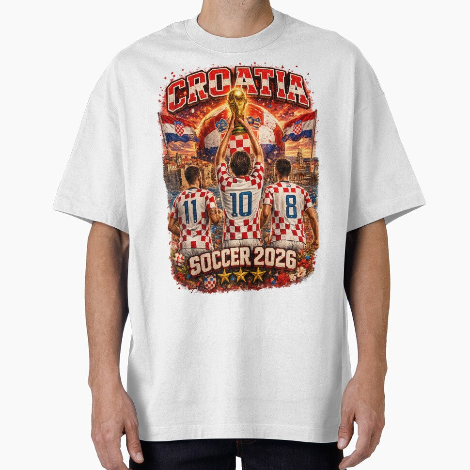 Croatia Soccer 2026 Shirt – Croatian Football Fan Gift by UrbanPrintVibes Unisex , , , Long Sleeve Tee