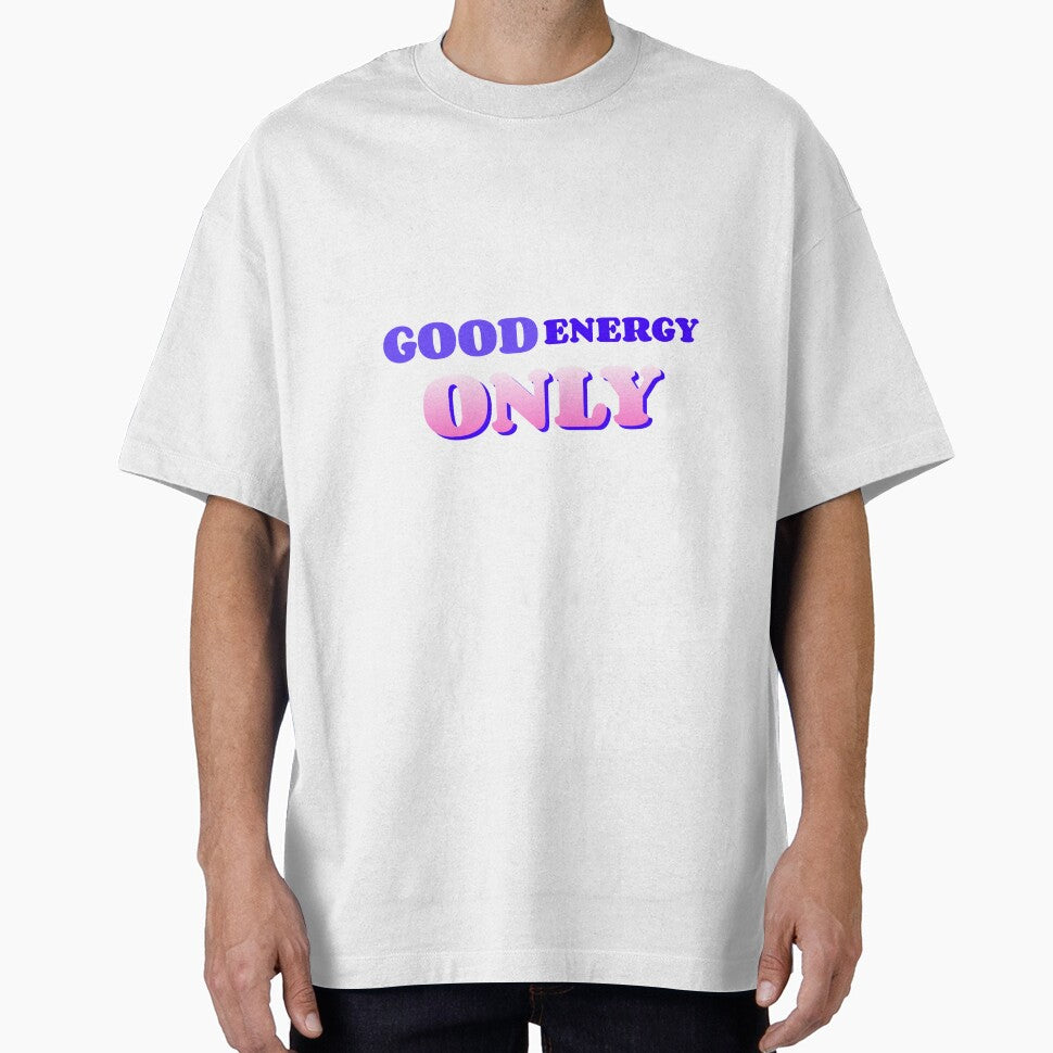 Good Energy Only Typography Design | Positive Vibes Motivational Quote by GlimmerAura