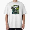 GAME ON Skeleton Gamer Sticker | Neon Esports Skull Gaming Design by Nusha Creations